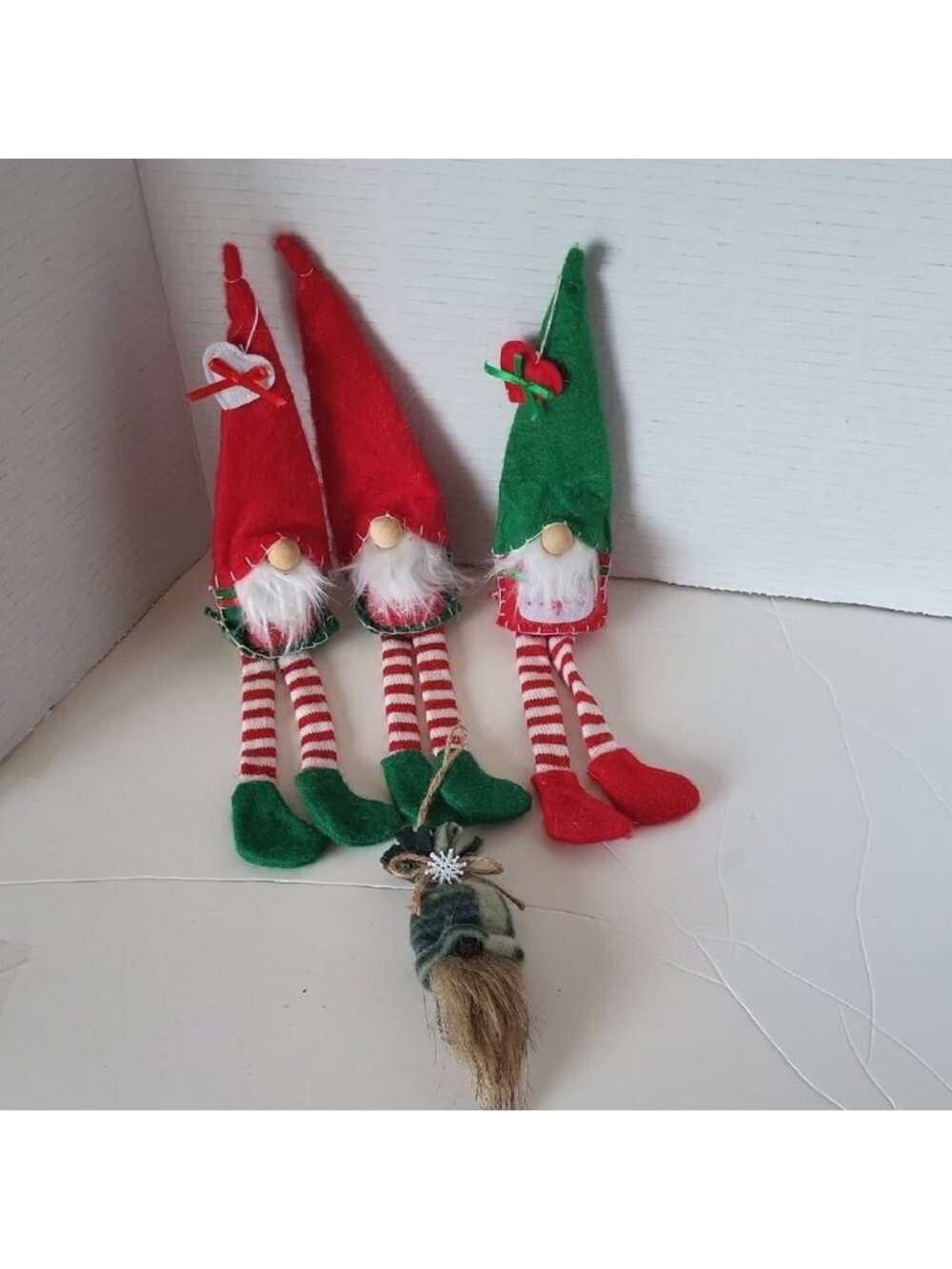 Christmas Gnome Ornaments Decor 4 piece